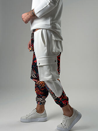 Erkek Garni Etnik Desenli Spor Şalvar COC2571