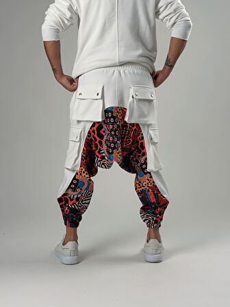 Erkek Garni Etnik Desenli Spor Şalvar COC2571