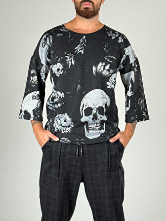 Kurukafa Desenli Fakir Kol Sweat COC1040