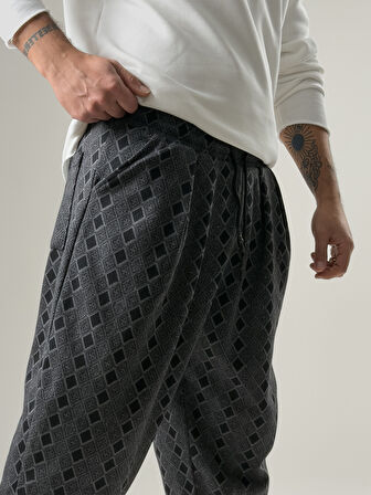 Desenli Erkek Pileli Yarım Şalvar COC2574