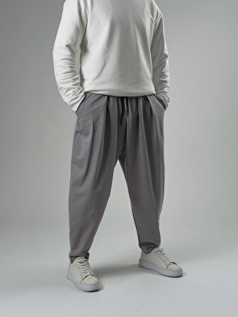 Erkek Gri Pileli Yarım Şalvar COC2576