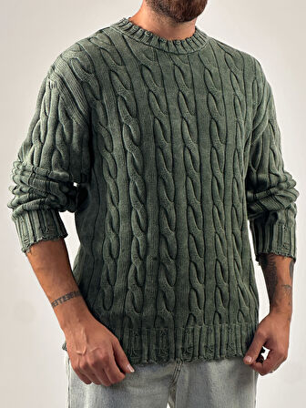 Haki Triko Erkek Sweatshirt COC1034