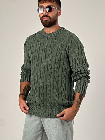 Haki Triko Erkek Sweatshirt COC1034