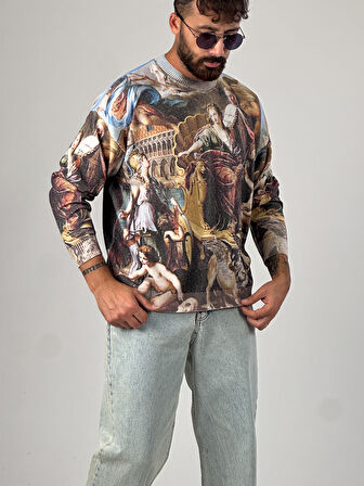 Desenli İtaly Erkek Sweatshirt COC1026