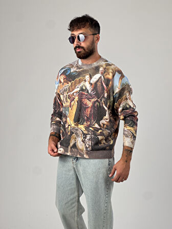 Desenli İtaly Erkek Sweatshirt COC1026