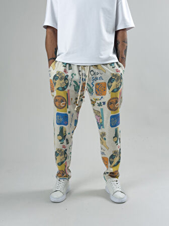Etnik Desenli Erkek Baget Pantolon COC2588