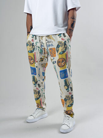 Etnik Desenli Erkek Baget Pantolon COC2588