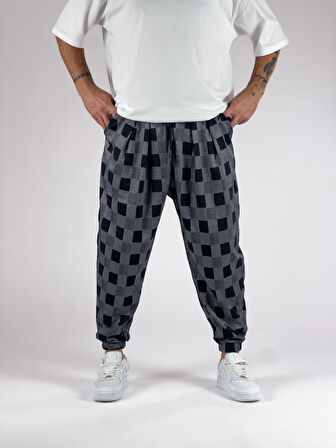 Dama Desenli Pileli Yarım Şalvar COC1022