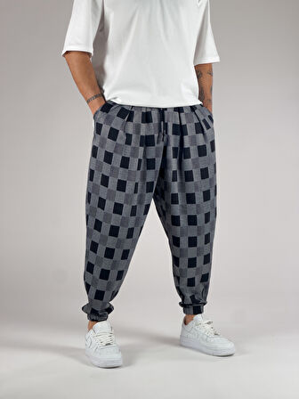 Dama Desenli Pileli Yarım Şalvar COC1022