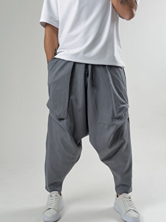 Erkek Gri Avangart Şalvar COC2589