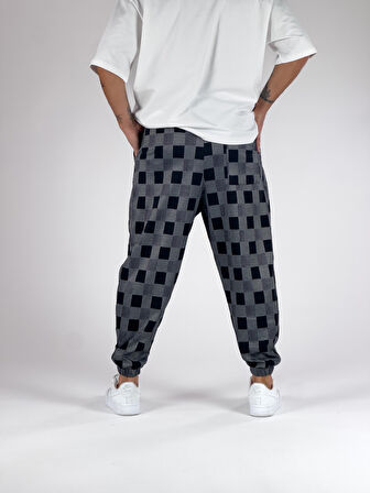 Dama Desenli Pileli Yarım Şalvar COC1022