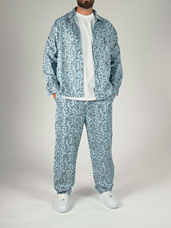 Kare Desenli Gabardin Erkek Takım COC2594