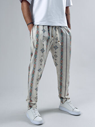 Küre Desenli Erkek Baget Pantolon COC2595