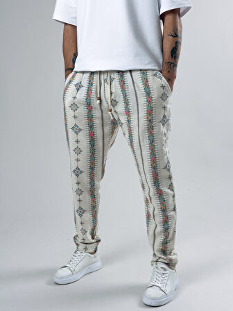 Küre Desenli Erkek Baget Pantolon COC2595