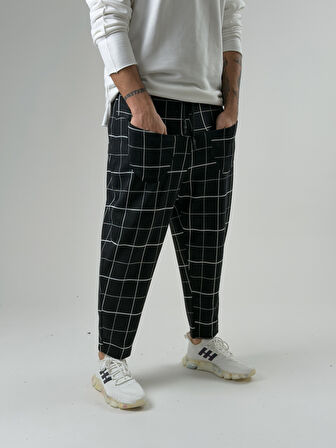 Ön Cep Detaylı Desenli Erkek Baget Pantolon COC2601