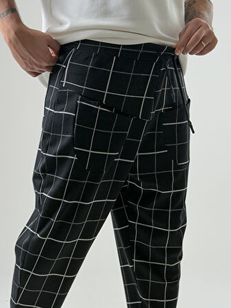 Ön Cep Detaylı Desenli Erkek Baget Pantolon COC2601