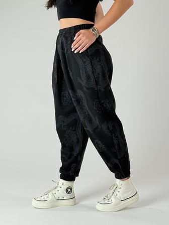 Dragon Desenli Kadın Jogger Pantolon COC1008