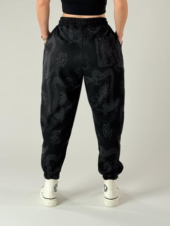 Dragon Desenli Kadın Jogger Pantolon COC1008
