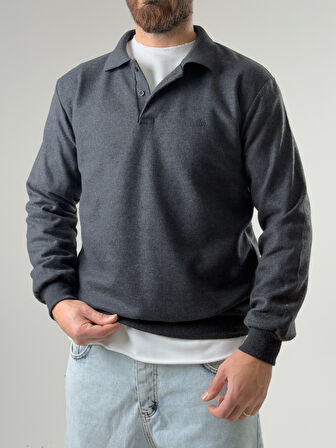 Erkek Polo Yaka Antrasit Triko COC2602