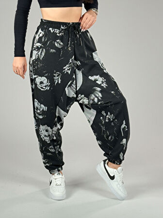 Kurukafa Desenli Kadın Spor Şalvar COC1004