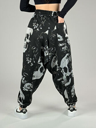 Kurukafa Desenli Kadın Spor Şalvar COC1004