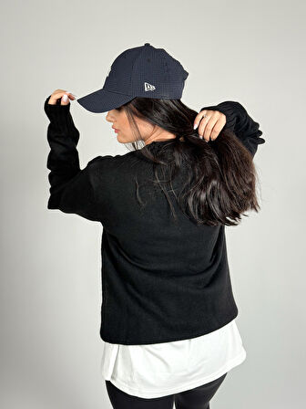 Basic Siyah Kadın Sweatshirt COC1197