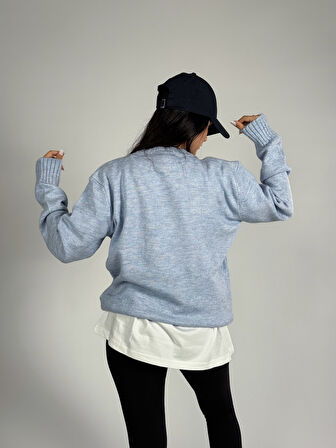 Basic Mavi Kadın Sweatshirt COC1196