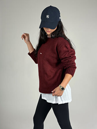 Basic Bordo Kadın Sweatshirt COC1195