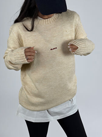 Basic Bej Kadın Sweatshirt COC1194