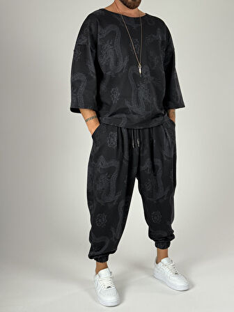 Yılan Desenli Erkek Bohem Takım COC1193