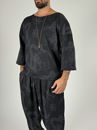 Yılan Desenli Erkek Bohem Takım COC1193