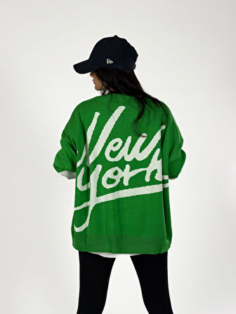 Oversize New York Kadın Triko Sweat COC1179