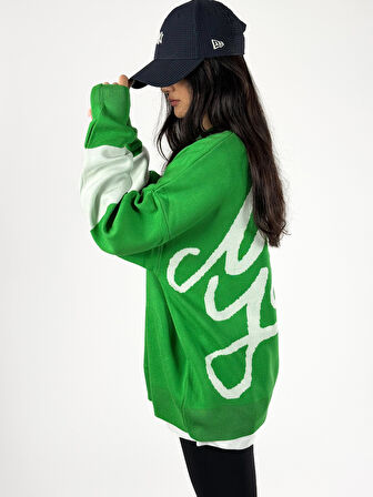 Oversize New York Kadın Triko Sweat COC1179