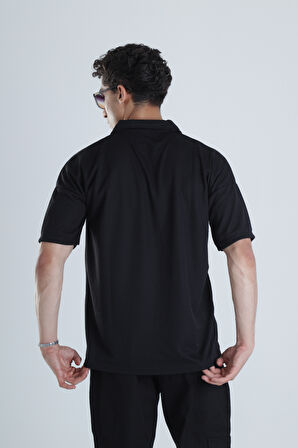 Erkek Siyah Casual Hawai Gömlek COC1165