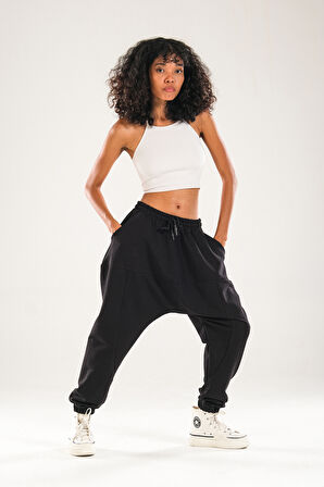 Siyah Harem Jogger Pantolon COC1143