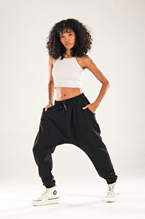 Siyah Harem Jogger Pantolon COC1143