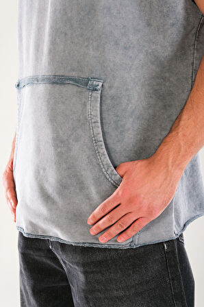 Premium Kapüşonlu Gri Sweat COC1141