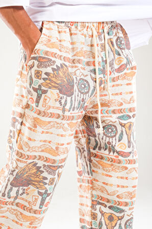 Etnik Desenli Amazon Baggy Pantolon COC1121