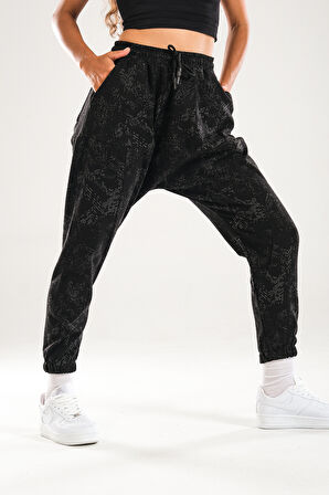 Desenli Harem Jogger Pantolon COC1120
