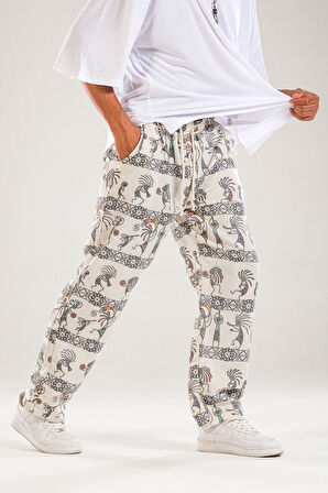 Cocopelli Desenli Baggy Pantolon COC1117