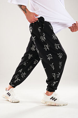 Chinese Desenli Pileli Yarım Şalvar COC1115