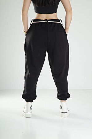 Kemer Detaylı Pileli Jogger Pantolon 3 İplik COC1110