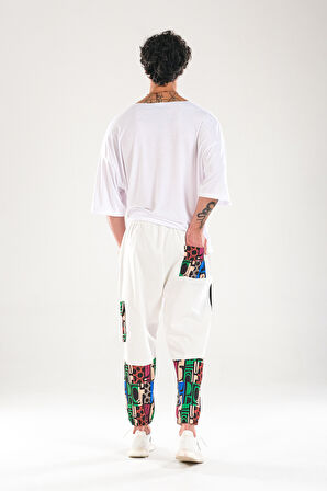 Neon Desenli Gabardin Jogger Pantolon COC1294