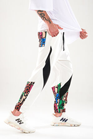 Neon Desenli Gabardin Jogger Pantolon COC1294