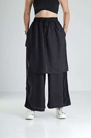 Siyah Tokyo Bol Kalıp Pantolon COC1280