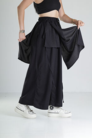 Siyah Tokyo Bol Kalıp Pantolon COC1280