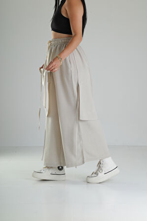 Bej Tokyo Bol Kalıp Pantolon COC1276