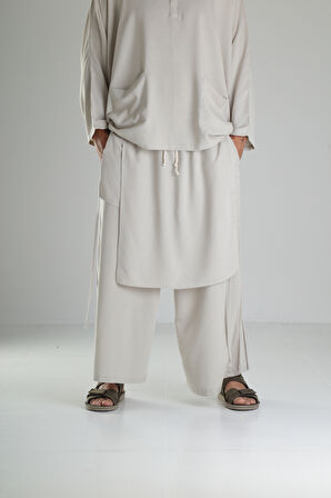 Bej Bol Kalıp Tokyo Şalvar Pantolon COC1275