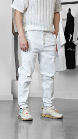 Beyaz Jogger Pantolon COC1236