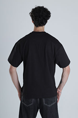 Not Dangerous Siyah Oversize Tasarım T-Shirt COC1396
